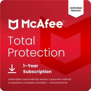 McAfee Total Protection 2026 – Unlimited Device Security Software (1 Year)