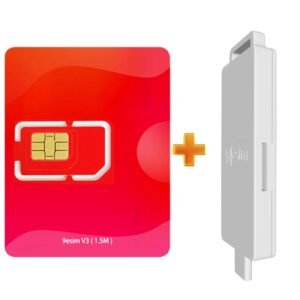 9eSIM V3 Card and a Card Reader